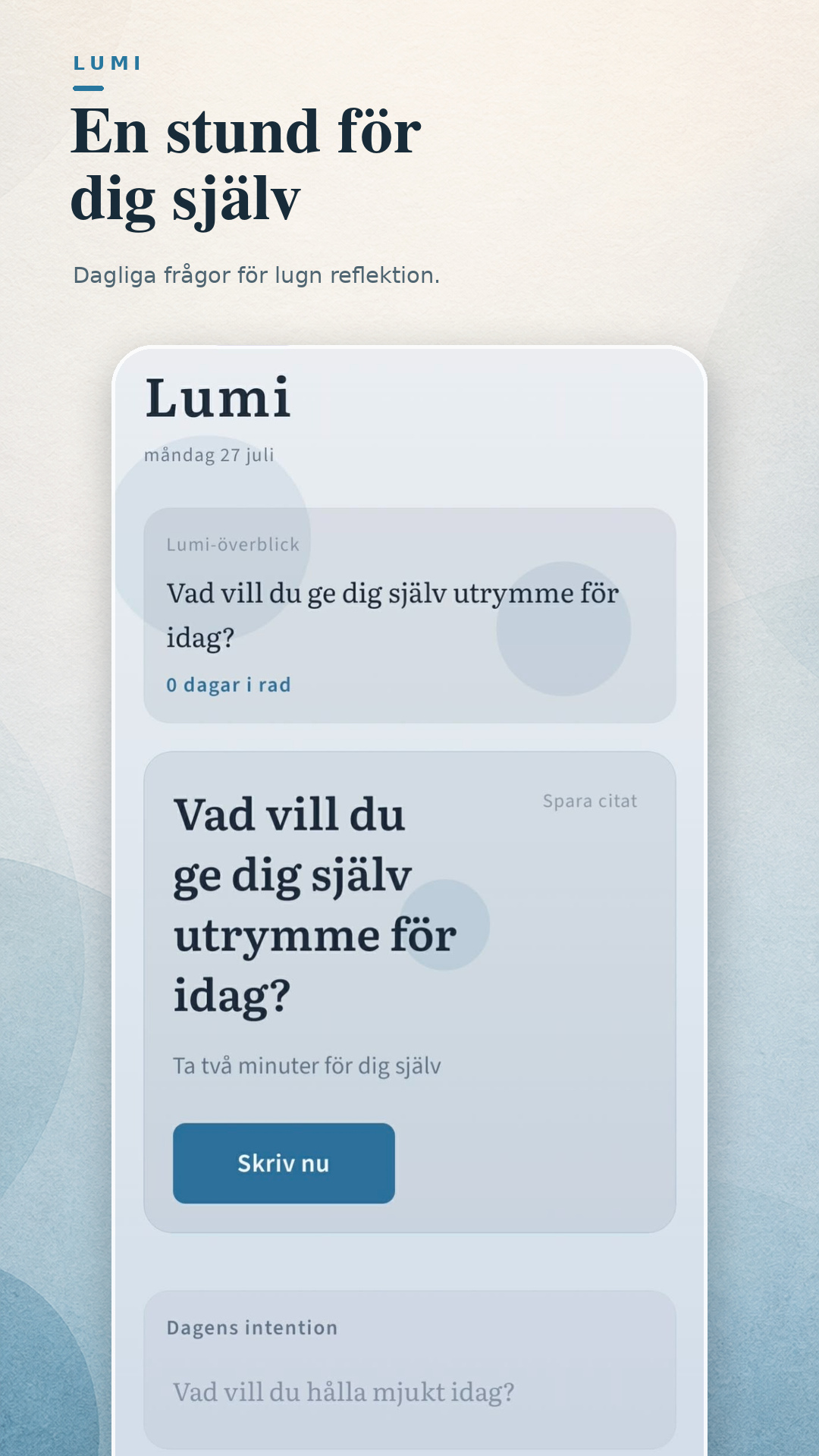 Lumi daily reflection overview